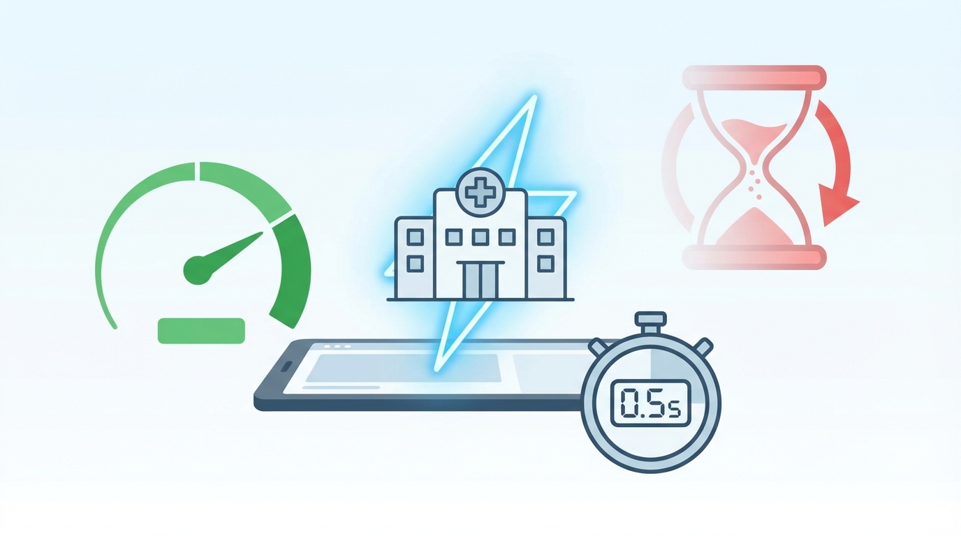 홈페이지 속도가 느리면 환자가 떠납니다